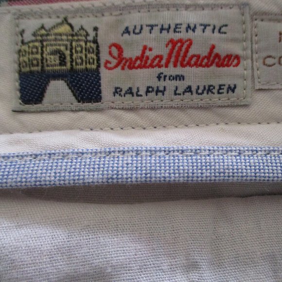 Polo by Ralph Lauren Mens Multicolor Indian Madras Cotton Short Pant - Size 43W* - Picture 4 of 4
